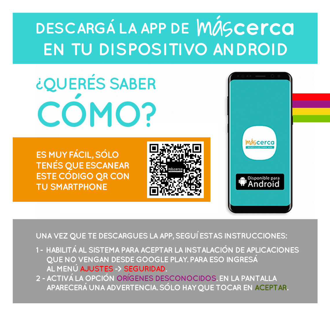 Escaneá el código QR para bajarte la app