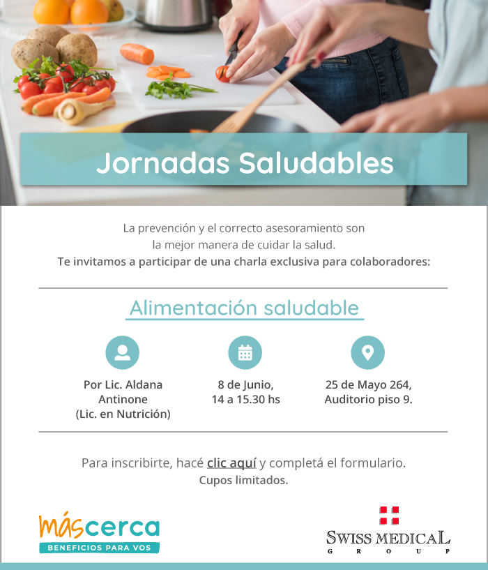 Jornadas de alimentación saludable a cargo de la Lic. Aldana Antinone